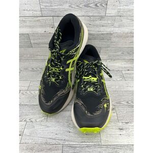 ASICS Fuji Lite 5 Trail Running Shoes Black Neon Yellow Men's Size 9.5